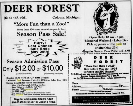 Deer Forest - 15 May 1998 Ad